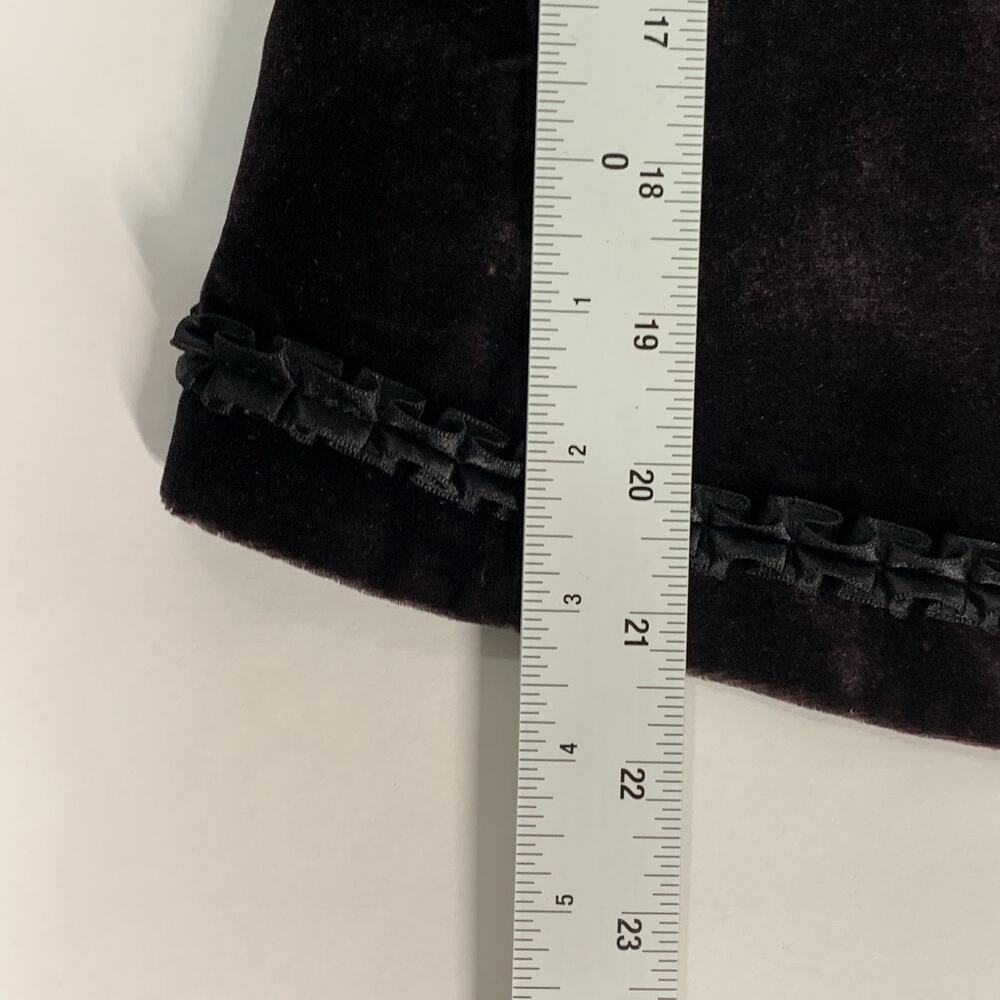 Armani Collezioni Black Velvet Evening Jacket 4 Decorative Trim Italy Vintage - Picture 7 of 8